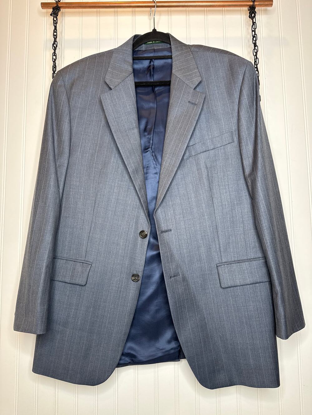 Ralph Lauren Wool Blazer Navy Corpcore Office Workwear Designer Mens Size 42R